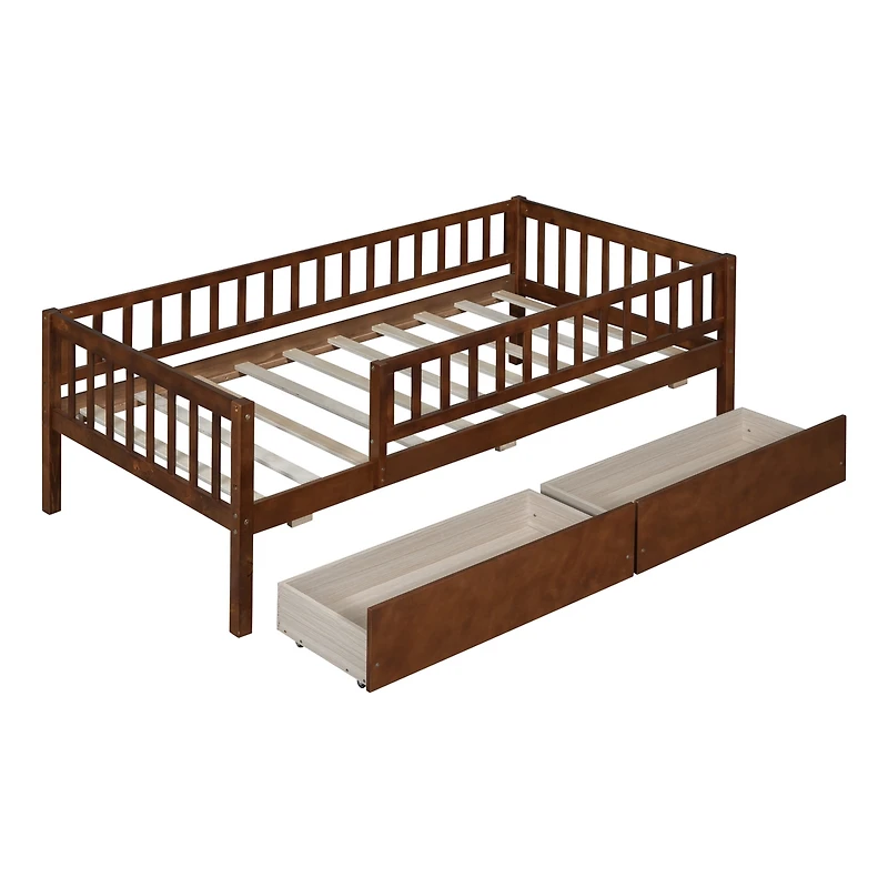 Streamdale Twin Daybed Wood Bed With Two Drawers