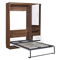 Simplie Fun Twin Size Murphy Bed Wall Bed With Cabinet