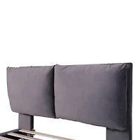 Streamdale Full Size Platform Bed with Sensor Light, Backrests, Usb Ports