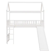 Streamdale Twin Loft Bed With Slide, House Slide