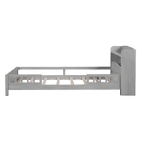 Streamdale Twin Platform Bed with Headboard Storage and Led Lights