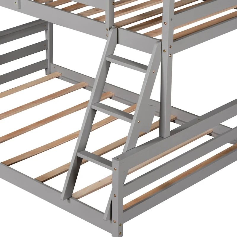 Streamdale Twin Over Full House Bunk Bed With Built-In Ladder