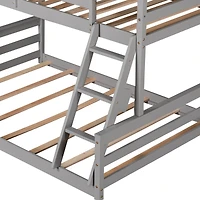 Streamdale Twin Over Full House Bunk Bed With Built-In Ladder
