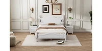 Streamdale Retro Platform Bed with Wooden Slat Base