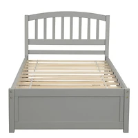 Streamdale Twin Platform Bed Wood Frame With Trundle