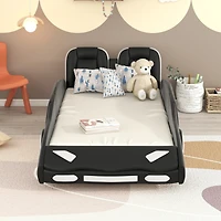 Streamdale Twin Race Car-Shaped Platform Bed With Wheels