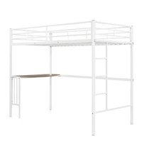 Streamdale Twin Over Full Bunk Bed with Desk and Ladder