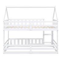 Streamdale Twin Over House Bunk Bed With Fence And Door