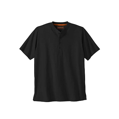 Boulder Creek Big & Tall by KingSize Heavyweight Short-Sleeve Henley Shirt
