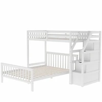 Streamdale Twin Over Full Loft Bed With Staircase