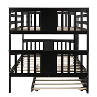 Streamdale Full Over Bunk Bed With Twin Trundle And Ladder