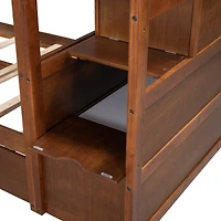 Streamdale Twin-Over-Twin Bunk Bed With Twin Trundle And 3 Storage Stairs