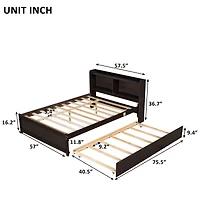 Streamdale Full Bed With Trundle, Bookcase
