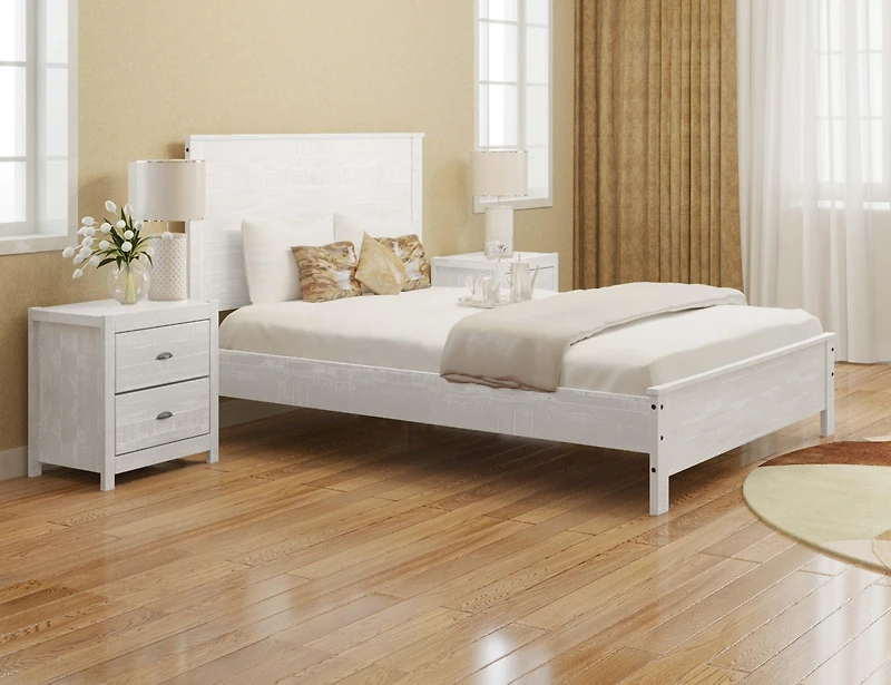Streamdale Albany Queen Bed Frame, Modern Rustic, Solid Wood