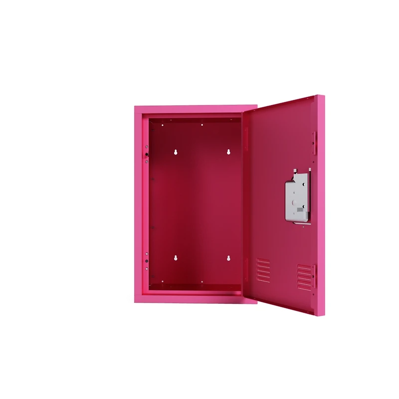 Simplie Fun Compact Rose Pink Steel Storage Cabinet: Detachable, Ample Storage Space, Easy Assembly