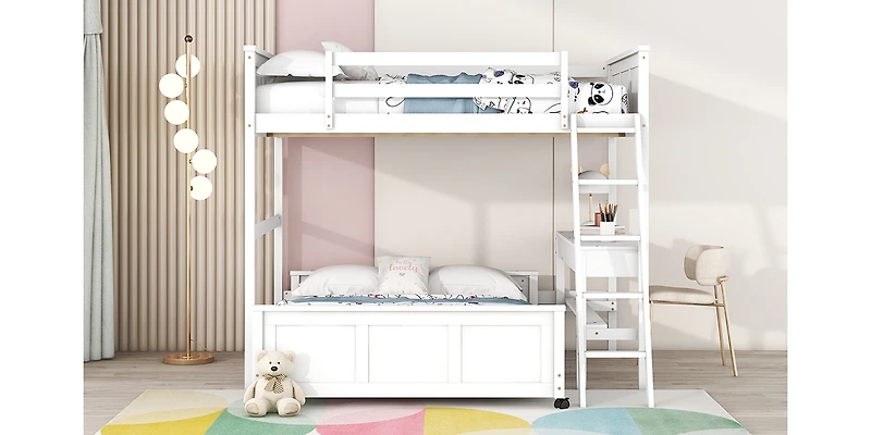 Streamdale Full Over Bunk Bed With Desk