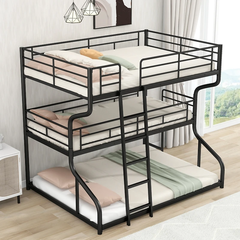 Streamdale Triple-Tier Bunk Bed with Extended Access