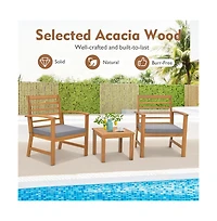 Slickblue 3 Pieces Outdoor Furniture Set with Soft Seat Cushions