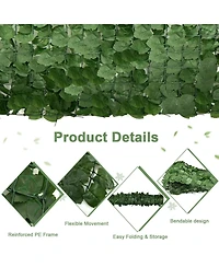 Slickblue 4 Pieces 118 x 39 Inch Artificial Ivy Privacy Fence Screen for Fence Decor