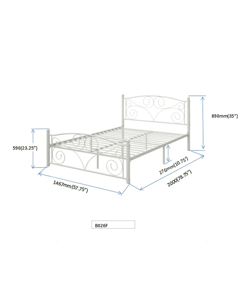 Simplie Fun Full Metal Bed for Home or Office Use