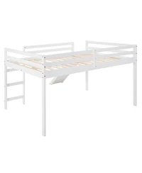 Simplie Fun Loft Bed With Slide, Multifunctional Design, Full