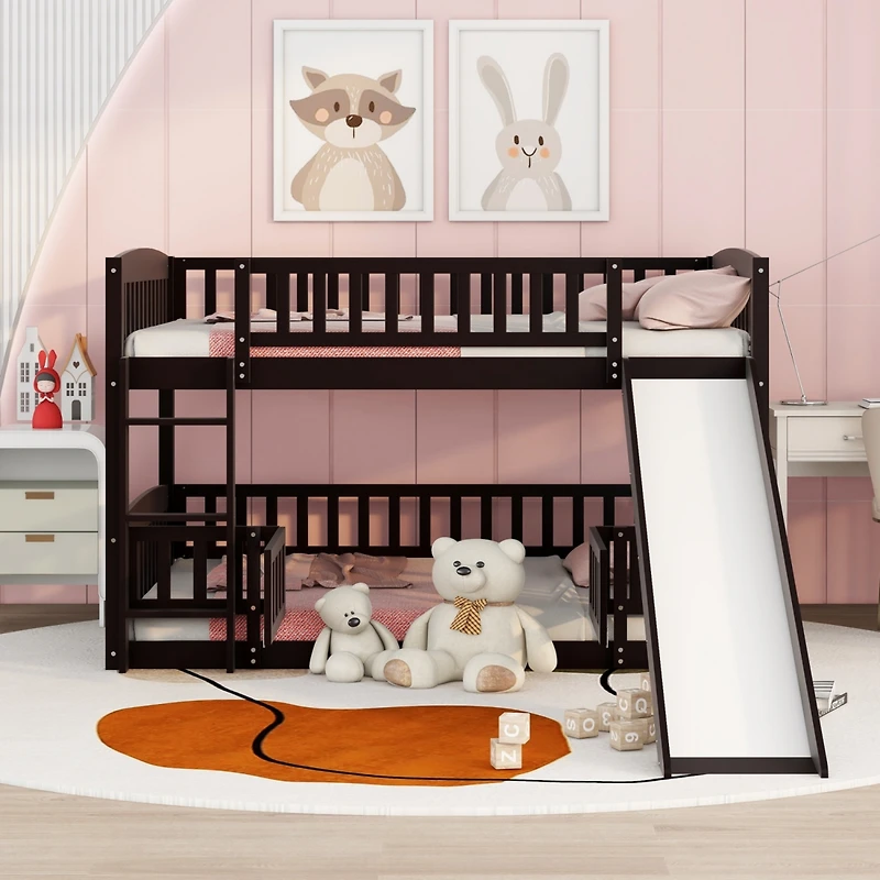 Streamdale Full Over Bunk Bed with Slide and Safety Features