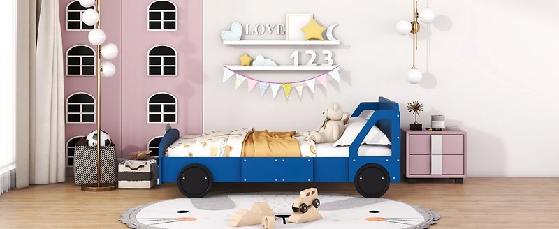 Streamdale Full Car-Shaped Platform Bed With Wheels
