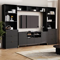 Streamdale Modern 4-Piece Entertainment Unit with Abundant Storage