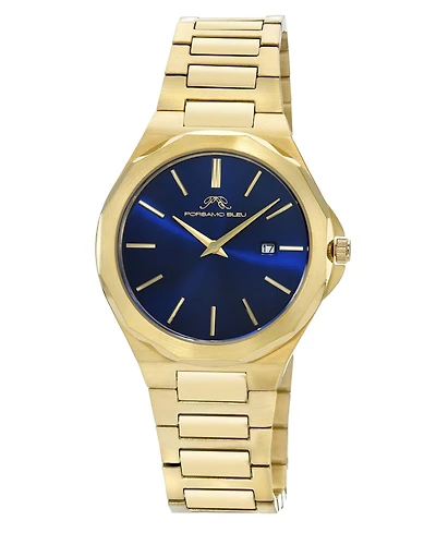 Alexander Stainless Steel Gold Tone & Bleu Mens Watch 1232BALS