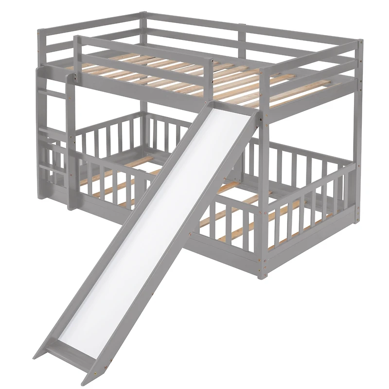 Streamdale Twin Over Twin Bunk Bed With Slide And Ladder