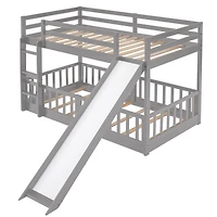 Streamdale Twin Over Twin Bunk Bed With Slide And Ladder