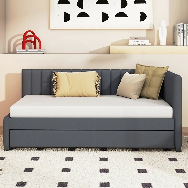 Streamdale Twin Upholstered Daybed with Trundle