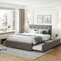 Streamdale Queen Upholstered Bed with 2 Drawers and Twin Xl Trundle