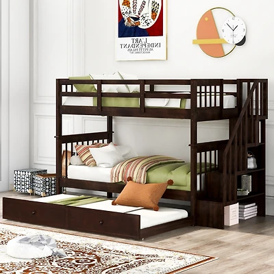 Streamdale Stairway Bunk Bed with Twin Trundle