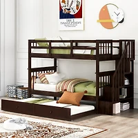 Streamdale Stairway Bunk Bed with Twin Trundle
