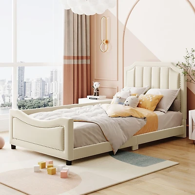 Streamdale Gray Striped Upholstered Twin Daybed