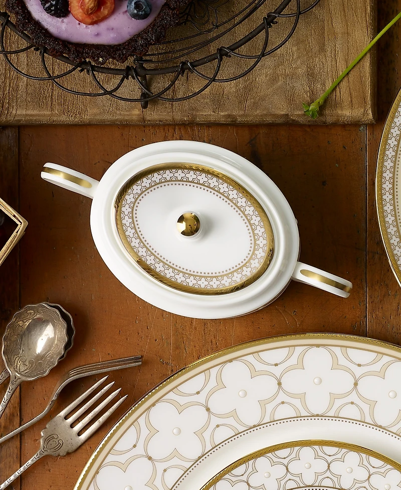 Noritake Trefolio Gold Sugar Creamer Set
