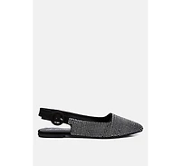 jarisa rhinestones embellished slingback mules