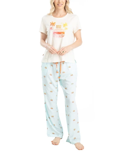 Ocean Pacific Women's Vibes T-shirt/Voile pant