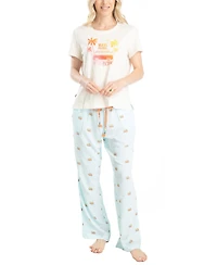 Ocean Pacific Women's Vibes T-shirt/Voile pant