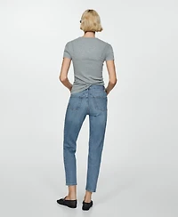 Mango Women's Mom Comfort High Rise Jeans