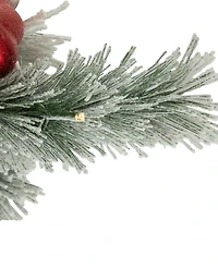 Northlight Pre-Lit Potted Snowy Bristle Pine Artificial Christmas Tree 3'