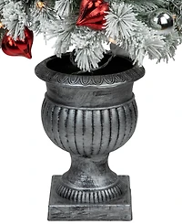 Northlight Pre-Lit Potted Snowy Bristle Pine Artificial Christmas Tree 5'