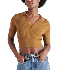 Steve Madden Women's Charlise Cropped Polo Sweater