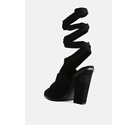 Mama Fav Lace Up Block Heel Mules Women