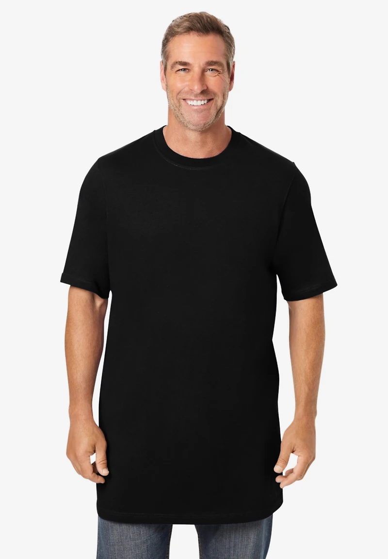 KingSize Big & Tall Shrink-Less Lightweight Longer-Length Crewneck T-Shirt