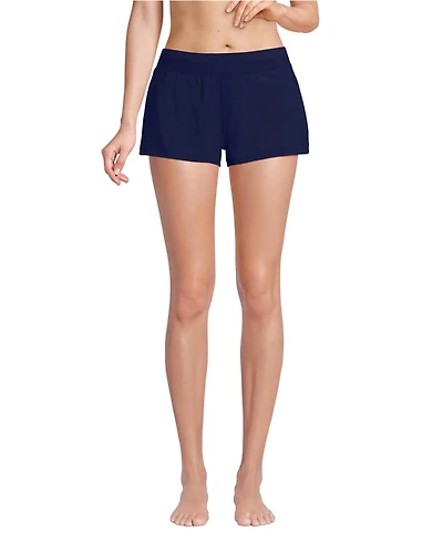 Lands' End Women's Chlorine Resistant Smoothing Control Curvy 3" Swim Shorts