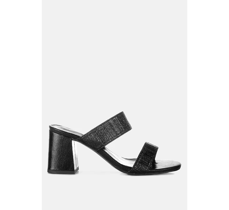 giblet metallic slip on block heels