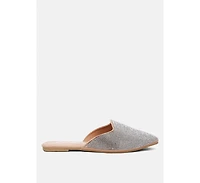 rayen rhinestones embellished mules