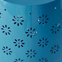 Streamdale Furniture Lace-Cut Metal Outdoor Side Table - Barrel Shape